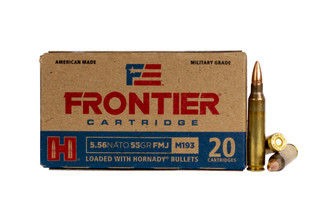 Hornady Frontier 55-grain 5.56 NATO takes Hornady's top quality bullets combined with Lake City's MIL-SPEC components and production capacity